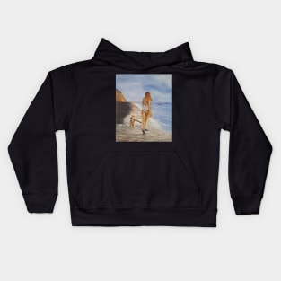 Play Time oil painting by tabitha kremesec Kids Hoodie